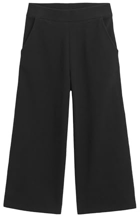 NEXT Mädchen Jersey-Hose mit weitem Bein Schwarz 128-