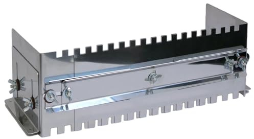 Truelle crantée extensible réglable - Curseur de mortier Tiroir plat Peigne Boîte palette pour pose de carrelages carreaux, spatule dentée extensible 12 mm (SENDI GLAZE COMB 10/12 mm)