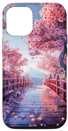Japanischer Kirschblütenbaum Sakura Hülle für iPhone 12/12 Pro