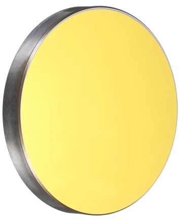 sourcing map 20mm Si Reflective Lens Gold Plated Laser Mirror CO2 Laser Lens Mirrors for 60-300W CO2 Laser Engraving Cutting Machine Engraver Cutter
