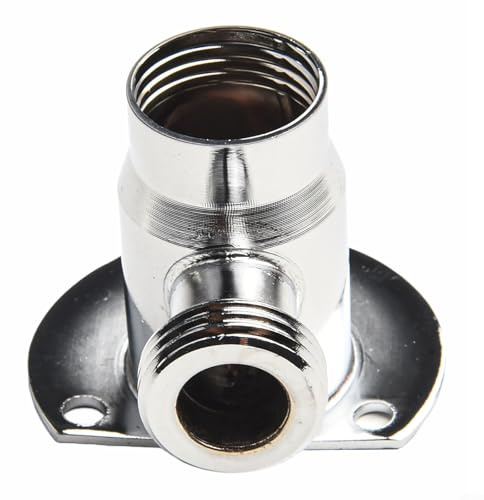 Exposed Shower Elbow Adapter G1/2 Male to Male Brass Chrome Wall Mount Fitting with Flange for Outdoor Shower or Thermostatic Bar Mixer Valve Installation