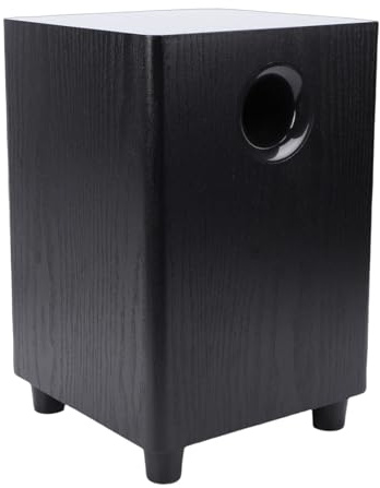 Jectse Caisson de Basses Passif 6,5 Pouces 100 W, Haut-Parleur MDF à Basses Profondes avec Filtre Passe-Bas au Sol pour Home Cinéma, Plug and Play