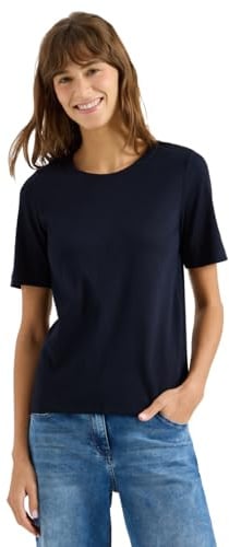 Damen Basic T-Shirt in Rippstruktur