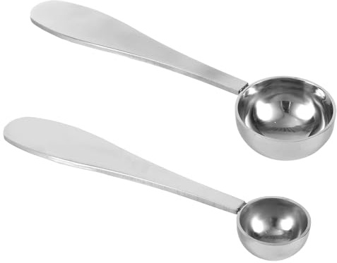 2pcs Matcha Spoons, Stainless Steel 1 & 3 Gram Measuring Scoops Matcha Powder Measuring Tool, Easy to Clean & Dishwasher Safe (Silver)