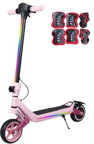 Monopattino elettrico per bambini da 6 a 14 anni, 16,5 cm, pieghevole, display a LED, leggero, con luci, portata massima 15/7/6 km, 2/3 modalità (8-16 km/h)