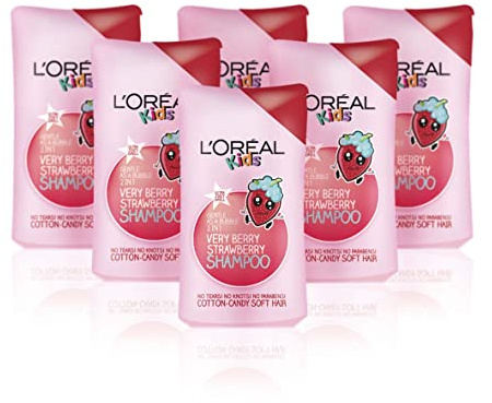 L'Oreal Paris Kids Extra Gentle 2-in-1 Very Berry Strawberry Shampoo 250ml Pack of 6