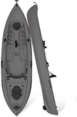 Secure Fix Direct Sit On Top Fishing Kayak Single Person in Orange or Grey (3M Paddling Kayaking 125KG Solo) (Grey)