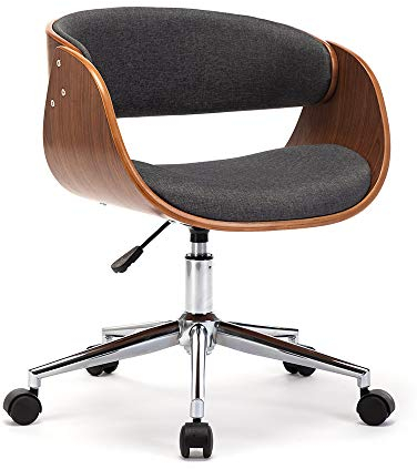 Mingone Bürostuhl Höhenverstellbar Computerstuhl 360° Drehstuhl Konferenzstühle Schreibtischstühle mit Armlehne und Rückenlehne Home Office Chair bis 150kg Grau