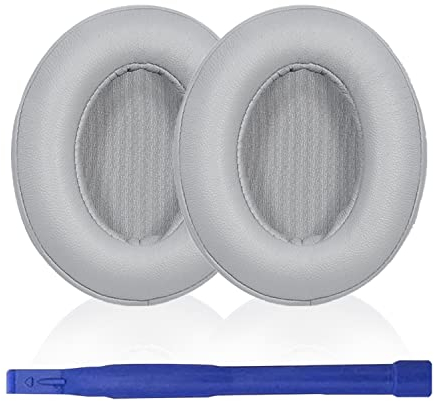 Aiivioll Ersatz-Ohrpolster aus Protein-Kunstleder, kompatibel mit Beats by Dr.DRE Studio 2.0 Studio 3 B0500 B0501 kabelgebundene kabellose Over-Ear-Kopfhörer (hellgrau)
