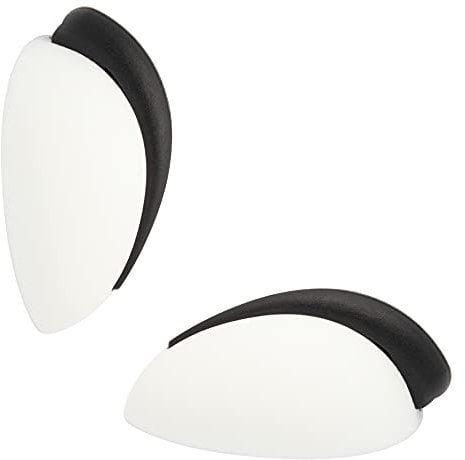WAGNER Butoir de porte OEUF - 47 x 30 x 19 mm, à visser au mur, butoir design blanche/noir en plastique de haute qualité et caoutchouc thermoplastique, matériel de montage inclus - 15515511