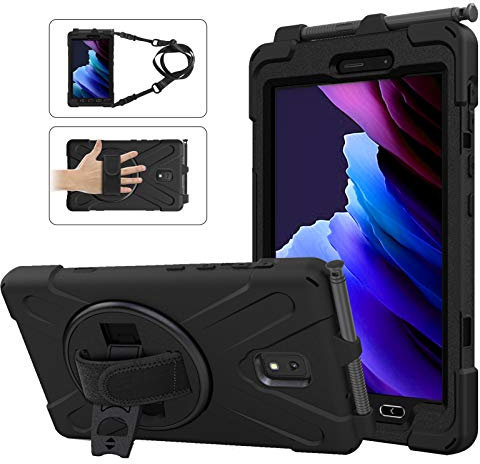 Rantice Funda para Samsung Galaxy Tab Active3/Active5 8.0, con soporte de 360 grados, correa de mano y correa de hombro para Samsung Galaxy Tab Active5 20.3 cm 2024, Active3 20.3 cm 2020
