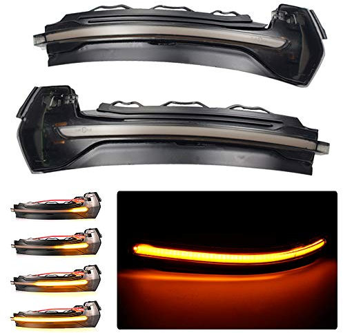dinamiche indicatori di direzione una coppia specchio luci led per Audi A3 8V S3 RS3 2013-2020 Giallo