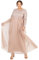 Maya Deluxe Femme Maya Deluxe pour Invitée Mariage, Grande Taille, Taille Empire, Paillettes À Manches Longues Robe de demoiselle d honneur, Blush Taupe, 40 EU