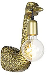 Qazqa Vintage Wandleuchte, Wandlampe - Wl-animal - Gold, max. 25W, Geeignet für LED, 9.5cm, Ideal als Küche lampe, Schlafzimmerlampe und Wohnzimmerlampe