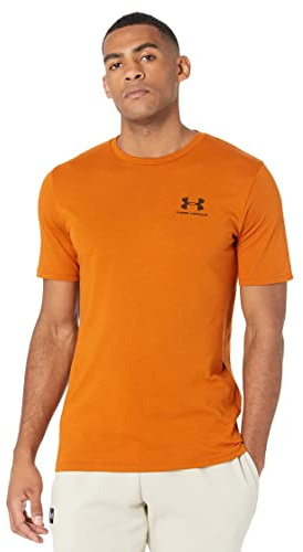 Under Armour Men's Sportstyle Left Chest Short-sleeve T-shirt Short Sleeve, (291) Copper Penny / / Black, L