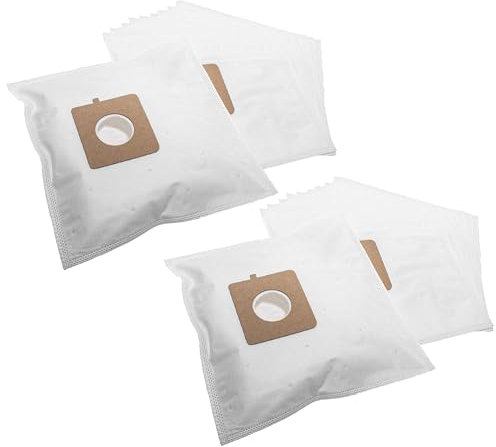 vhbw 20x Bolsa aspiradora compatible con Solac Magnum 2000 aspiradora - vellón micro, 30,5 cm x 17 cm, blanco