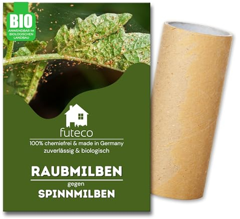 Futeco® – Raubmilben gegen Thripse bei Gemüse-, Zier- & Nutzpflanzen - 3 Tüten für 3-4 Pflanzen - zur biologischen Bekämpfung von Thripsen - 100% Chemiefrei & Natürlich - Amblyseius Cucumeris