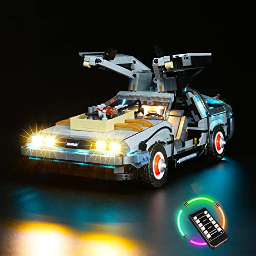 BrickBling LED-Beleuchtung für Lego 10300 Back to The Future Time Machine Collectible Kit (kein Lego enthalten, nur Dekorationslicht), DIY Lighting Kit mit Fernbedienung für Back to The Future