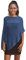 creazioni unique Poncho Damen Elegant Italian Design - Ehefrau und Mutter Geschenk - Thermo-Viskosenetz-Schal für Frauen mit Kirschblüten-Essenz (Marineblau)