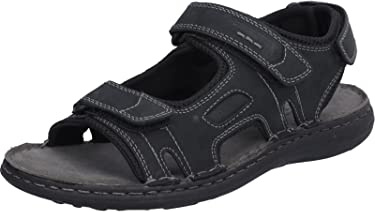 Josef Seibel Herren Trekking Sandalen Vincent 08,Weite G (Normal),Sommerschuhe,Freizeitschuhe,offene Schuhe,Strandschuhe,schwarz,46 EU