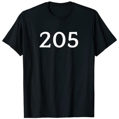 T-shirt numéro 205, # Jersey Sports Anniversaires T-Shirt