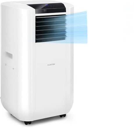Klarstein Climatiseur Mobile Silencieux Intelligent, Mini Climatiseur 5 en 1, Refroidissement, Purificateur Antibactérien, Elimination des Odeurs, Mode Nuit, Déshumidificateur, AC, 15000 BTU, Noir