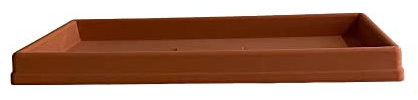 Garden Italia Vasi Sottovaso Rettangolare in Resina LRT 116 cm. Interno 115 x 43 in Resina Colore Terracotta Made in Italy per Esterni - infrangibile - Resistente al Gelo - Robusto
