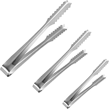 3 Pièces Pince à Glaçons, Pince Bonbon, Pince a Sucre en Acier Inoxydable Multifonction pour Glace Candy Bar Sucre Biscuit Buffet Grill Bar Cuisine