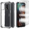 Cover Compatibile per Nokia XR21 con 2 Pellicola Vetro Temperato, Morbido Silicone ed Antiurto Protettivo Bumper TPU Gel Smartphone Custodia Case - Trasparente