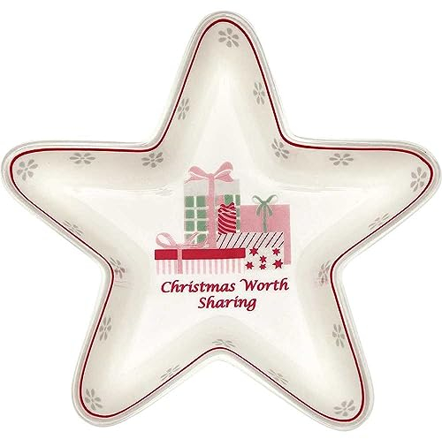 GreenGate Stern Teller Abella Xmas Weiss 15 cm Dessertteller Gebäckteller