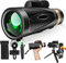 Telescopio monocular de 80 x 100 de alta potencia con adaptador de smartphone, trípode, monoculares de visión más grandes para adultos con prisma BAK4 y lente FMC, adecuado para observación de aves,