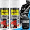 4TRESS E-Tech 2 x 400ml Black Heat Resistant Engine Enamel Paint - Spray On High Temp Paint Non Slip Car Dash Mat (4T-2x-EEP-Blk)