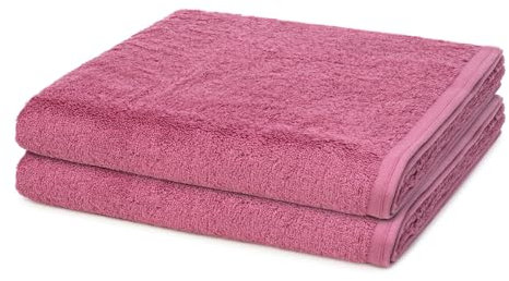 Vossen - 2 teiliges Frottier-Set - Vegan Life (2 X Duschtuch im Set) - 580 g/m2 - Baumwolle - Frottee - saugstark - weich und flauschig - BlackBerry