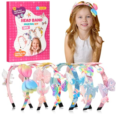 SUPRBIRD Bastelset Kinder ab 5 Jahre,Haarreifen Selber Machen Mädchen,Mädchen Haarschmuck bastelsets,Mädchen Geschenke für 5-12 jährige mädchen, Geburtstagsgeschenk Adventskalender