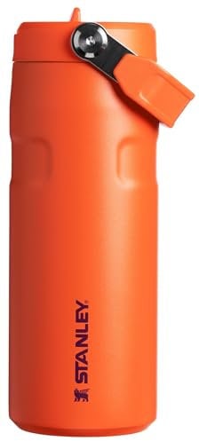 Stanley IceFlow Flip Straw 2.0 Water Bottle 16 OZ | Built-in Straw with Larger Opening | Lightweight & Leak-Resistant | Insulated Stainless Steel | BPA-Free | Tigerlily Plum