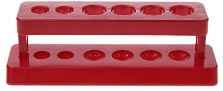 1PCTest Rohrhalter 6 Loch Plastik Rack Red Burette Ständer Labor Laborkaninchen Dekoration Girlandkranz Anhänger Osterdekoration Dekorationen Hasenkorb Geschenkbügel Tür