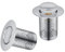 0XBIT Bodenablauf Filter aus Edelstahl, 2 Stücke 33 × 50 mm Waschbecken Sieb, mit Druckfederkern aus Messing, Abflusssieb Waschbecken für Küche, Bad und Balkon