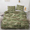 GEDAEUBA Sommer Bettwäsche 155x220 Camouflage - Jungen Armeegrün Camo Bettbezug 155x220 3 teilig, Wendebettwäsche und Kissenbezug 80x80, Weiche Mikrofaser Bettwäsche-Sets mit Reißverschluss