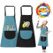 Issimober 2 Stück Malschürze Kinder, Malerkittel für Jungen Mädchen,Kinder Schürzen Set für Schule Kunst Malerei Kochen