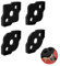 4 Stück Frässchablonen Für Oberfräse, Eckradiusfrässchablonen, Radius Jig Router Templates,Für Handkantentrimmer, Graviermaschine, Holzbearbeitungswerkzeug, Schwarz(R5 R10 R15 R20 R25 R30 R35 R40)