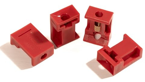 iSigns Electrismo Red Time Saving Thread Adaptor (with Thread) 4-Pack | For Damaged Thread, Quickly Fit Faceplate onto Back Box, Protects Internal Wires, Electrician Essentials for Pattress Box