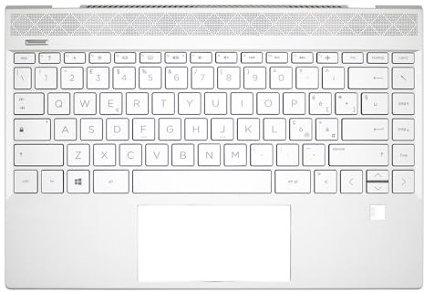RTDPART Tastiera PalmRest per Laptop per HP for Envy 13-AQ0000 L53415-061 con retroilluminazione Italiano IT Argento