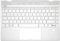 RTDPART Tastiera PalmRest per Laptop per HP for Envy 13-AQ0000 L53415-061 con retroilluminazione Italiano IT Argento