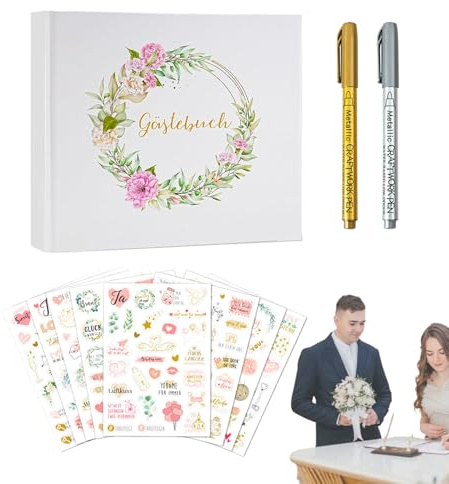 Gästebuch für Junggesellinnenabschied, Hochzeitsalbum mit Aufklebern, Zubehör für Hochzeitsfeiern, Abschlussfeiern, Babypartys und Geburtstage