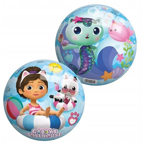 sarcia.eu Gabby's Dollhouse – Gummiball 23 cm, leicht, FÜR DEN Strand, ZUM Spielen, ZUM VERGNÜGEN, ab 10 Monaten+ (Gabby's Dollhouse)
