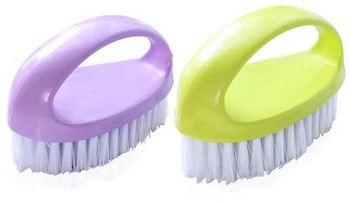 Nail Brushes for Cleaning Nails - TRACOMPAN 2PCS Professional Nail Cleaning Brush with Firm Nylon Bristles & Ergonomic Grip | Deep Clean Scrubber for Mechanics Gardeners Hand Under Nails Toes