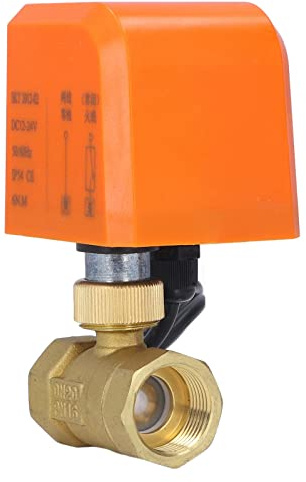 Mumusuki Elektrischer 3/4-Zoll-Kugelhahn aus Messing, Normalerweise Geschlossen, DN20, 12–24 V, Ideal für Industrielle Automatisierung und Sanitär