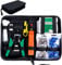 SGILE Strumenti Kit di Rete Professionali, Pinza Crimpatrice rj45, Manutenzione del Computer Kit LAN Tester del Cavo 9 in 1 Strumenti di Riparazione