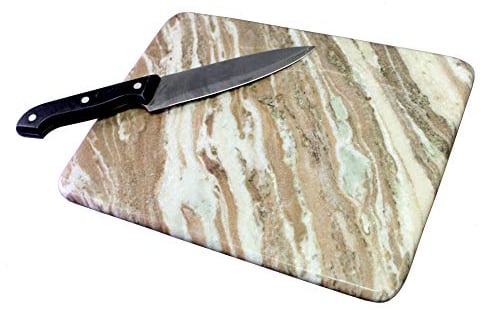 KLEO Tabla de cortar de mármol, tabla de cortar, tabla de queso, electrodoméstico de cocina, utensilios de vino, regalo corporativo de cumpleaños, aniversario, (9 x 12 pulgadas, beige)