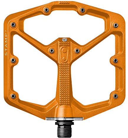 STEMPEL 7 breite orangefarbene Pedale